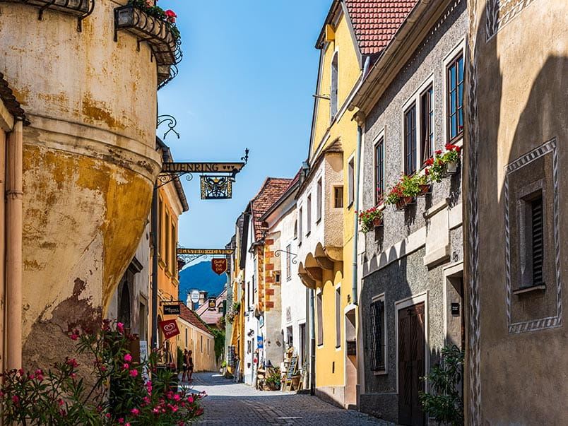 The historical city of Durnstein, Austria